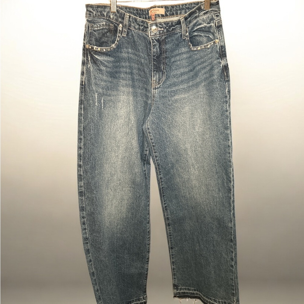 Juicy Couture Wide Leg Studded Jeans